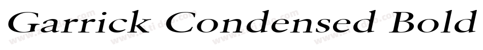 Garrick Condensed Bold Italic字体转换